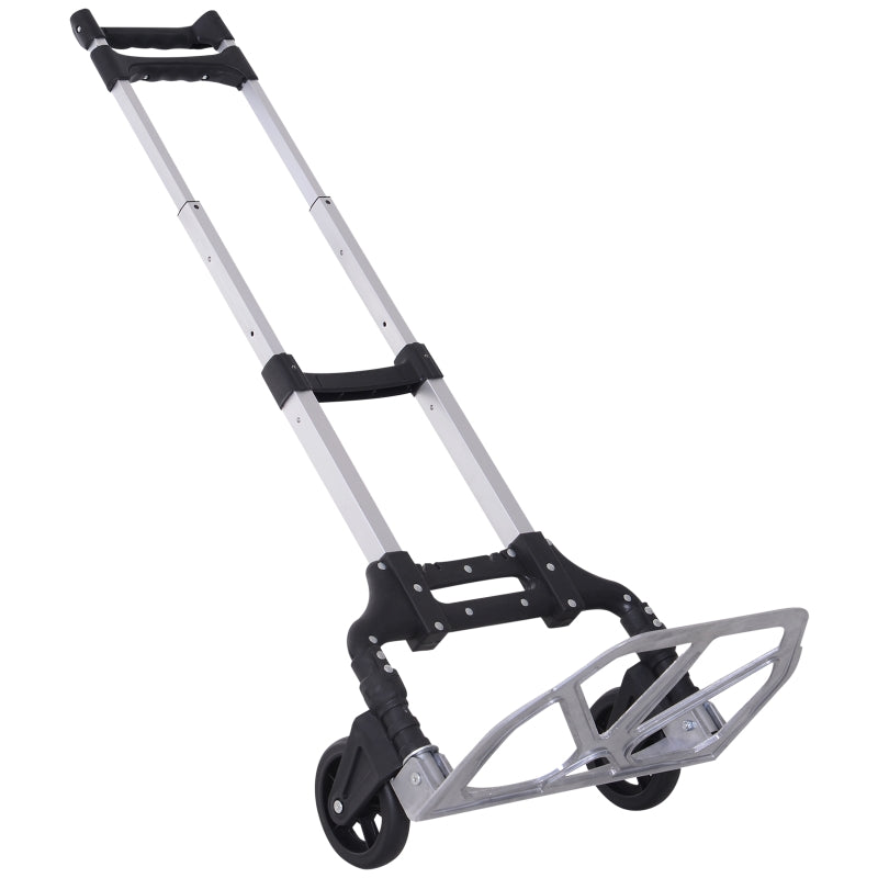 Carucior pliabil pentru cumparaturi, cu platforma si maner extensibil