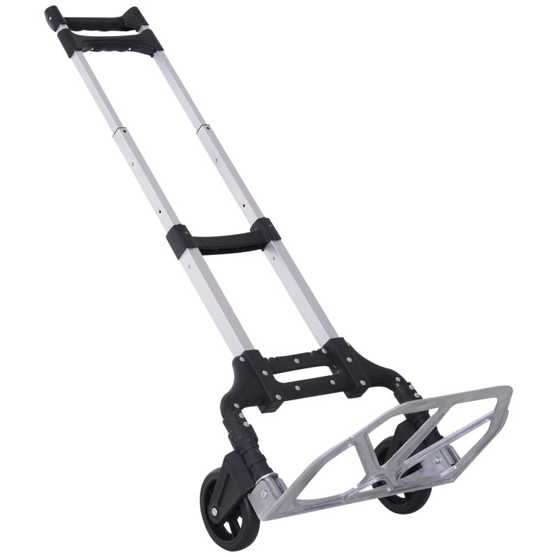 Carucior pliabil pentru cumparaturi, cu platforma si maner extensibil