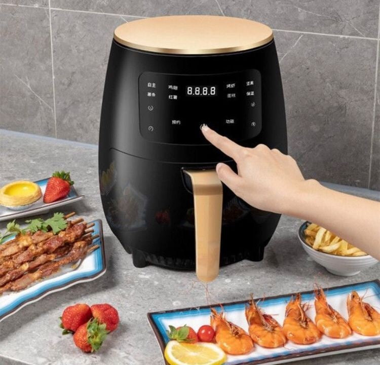 Friteuza cu aer cald Air Fryer, fara ulei, 2400W, 6L si afisaj digital