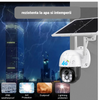 Camera De Supraveghere Solara 4G Cartela SIM 5 MP, Zoom 10X, Full HD 1080p, Panou Solar 9W Rezistenta La Apa IP 66, Alba