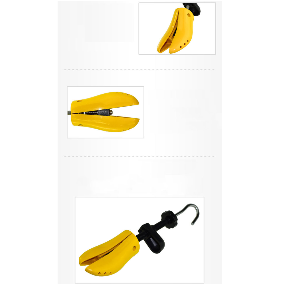 Dispozitiv pentru largit si alungit pantofii, din plastic dur, galben