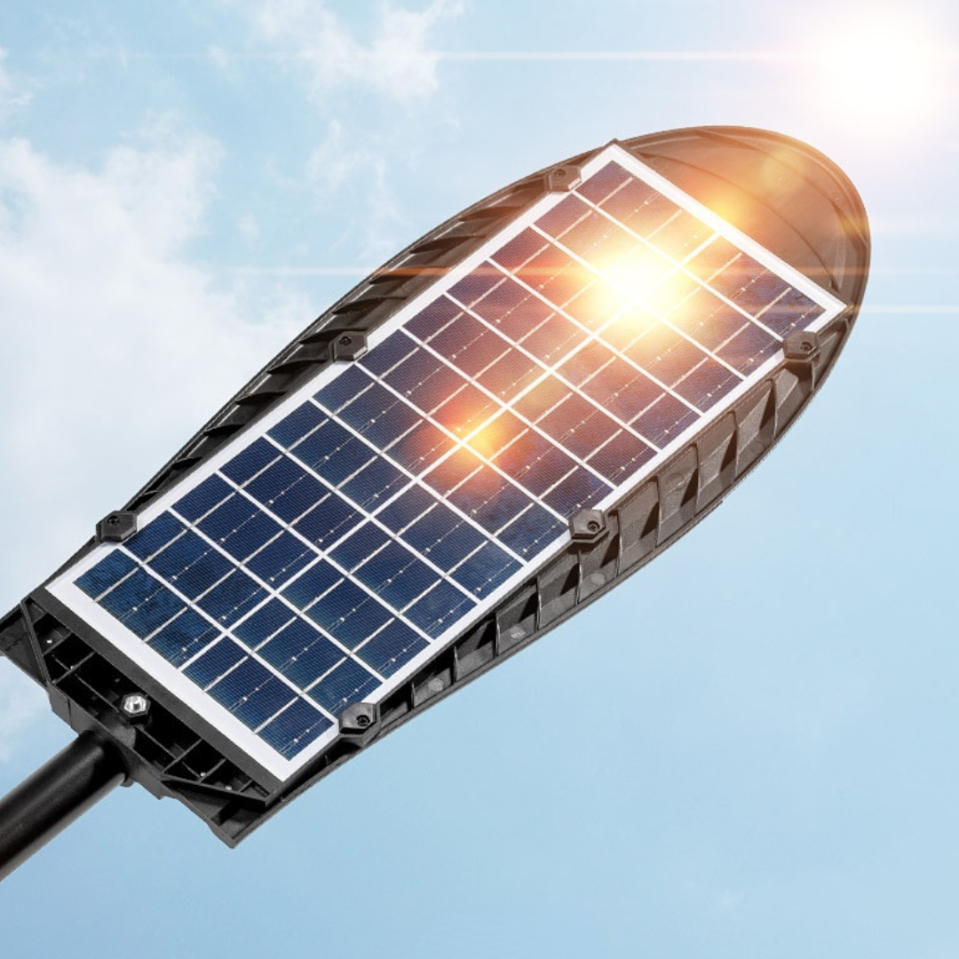 Lampa solara stradala, cu 20 LED uri COB de inalta performanta, senzor de miscare