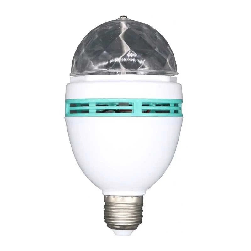 Bec rotativ multicolor, cu efect disco, LED, 3W