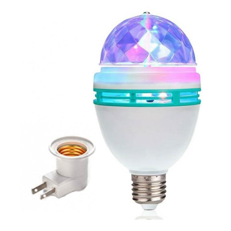 Bec rotativ multicolor, cu efect disco, LED, 3W