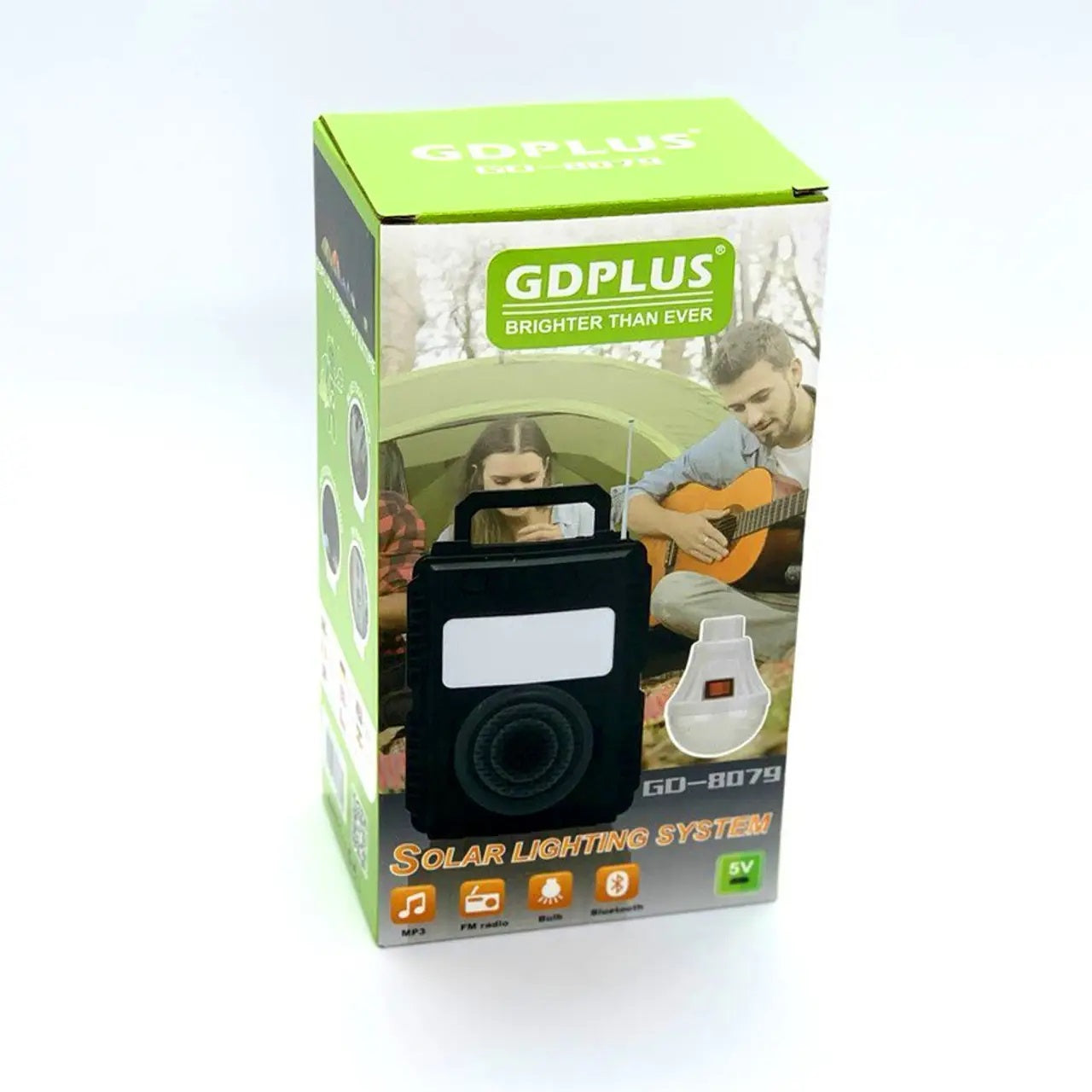 Kit solar GD-8079, Sistem iluminare cu panou solar, 1 bec