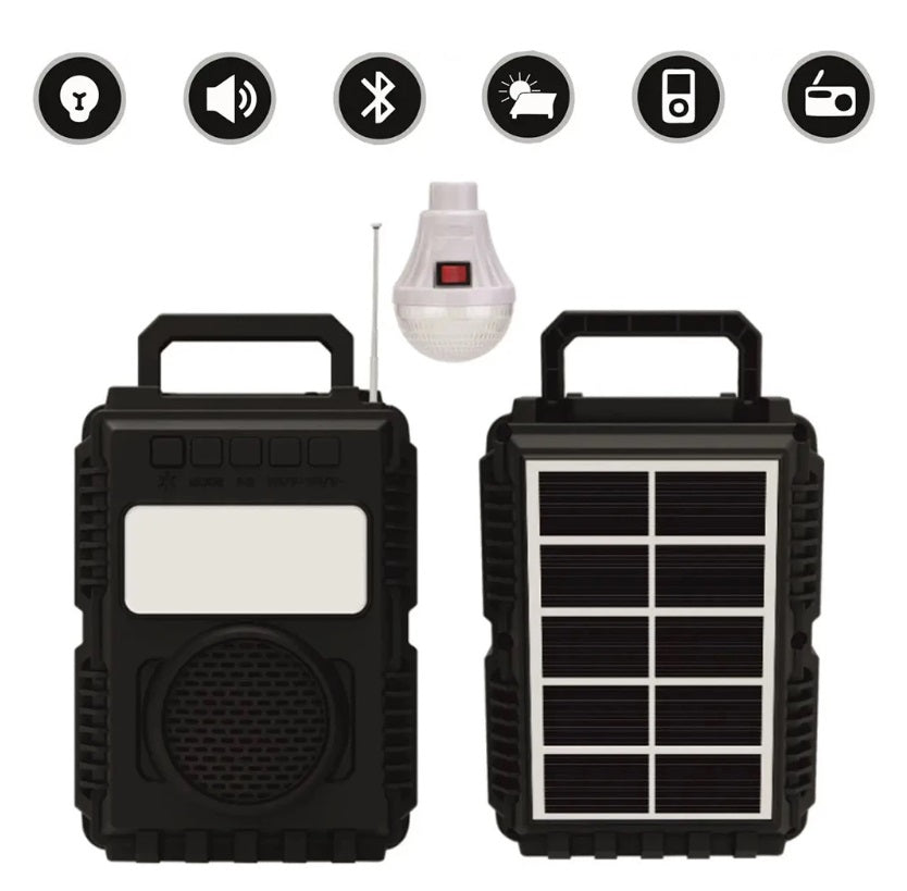 Kit solar GD-8079, Sistem iluminare cu panou solar, 1 bec
