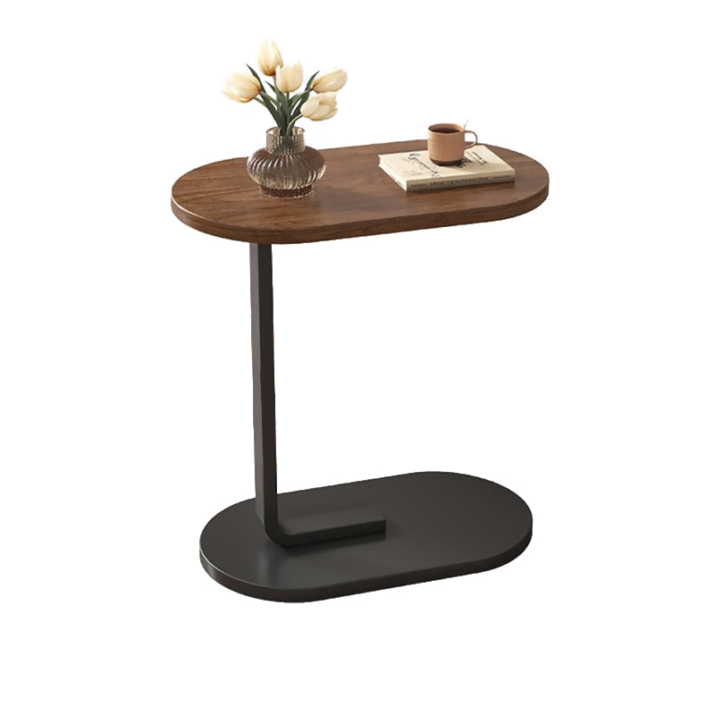 Masuta din lemn, cu structura metalica, maro, 45 x 28 x 60 cm