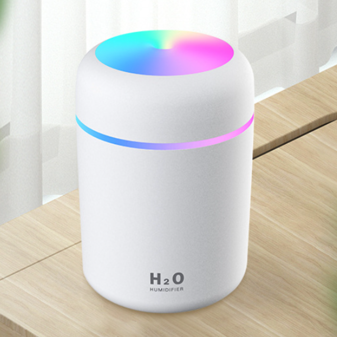 Umidificator de aer cu ultrasunete, difuzor aromaterapie cu lumini RBG
