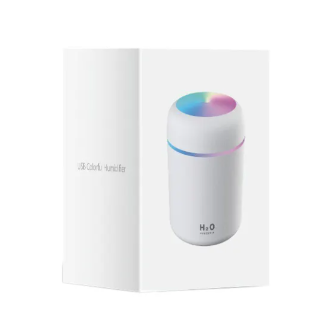 Umidificator de aer cu ultrasunete, difuzor aromaterapie cu lumini RBG