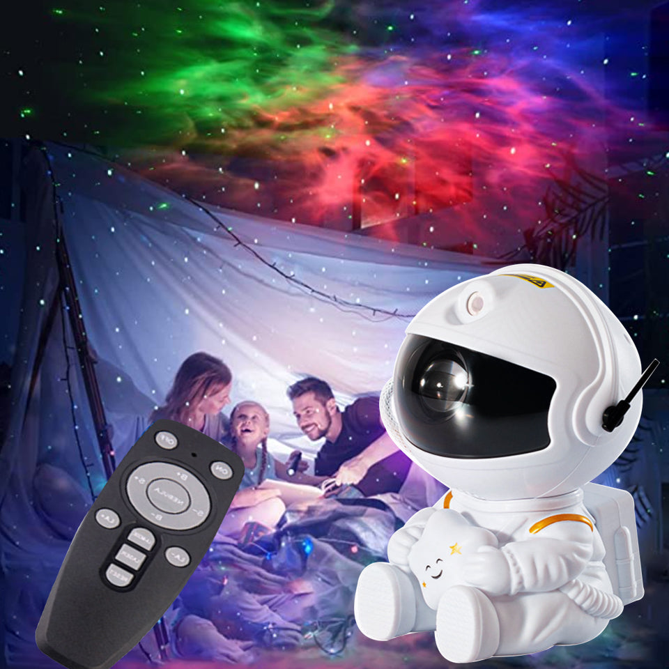 Proiector de stele model astronaut, reglare 360, Alb