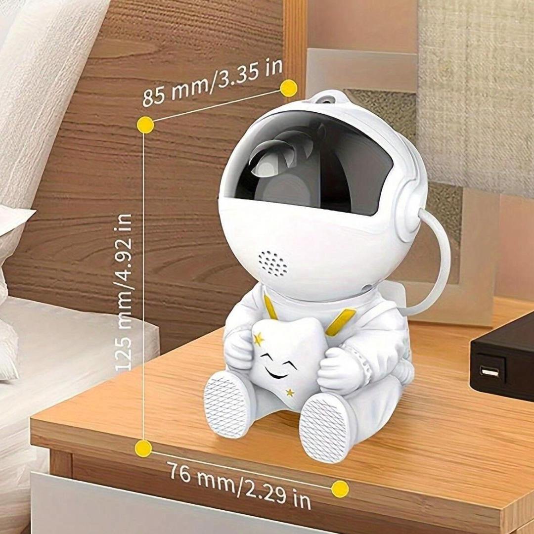 Proiector de stele model astronaut, reglare 360, Alb
