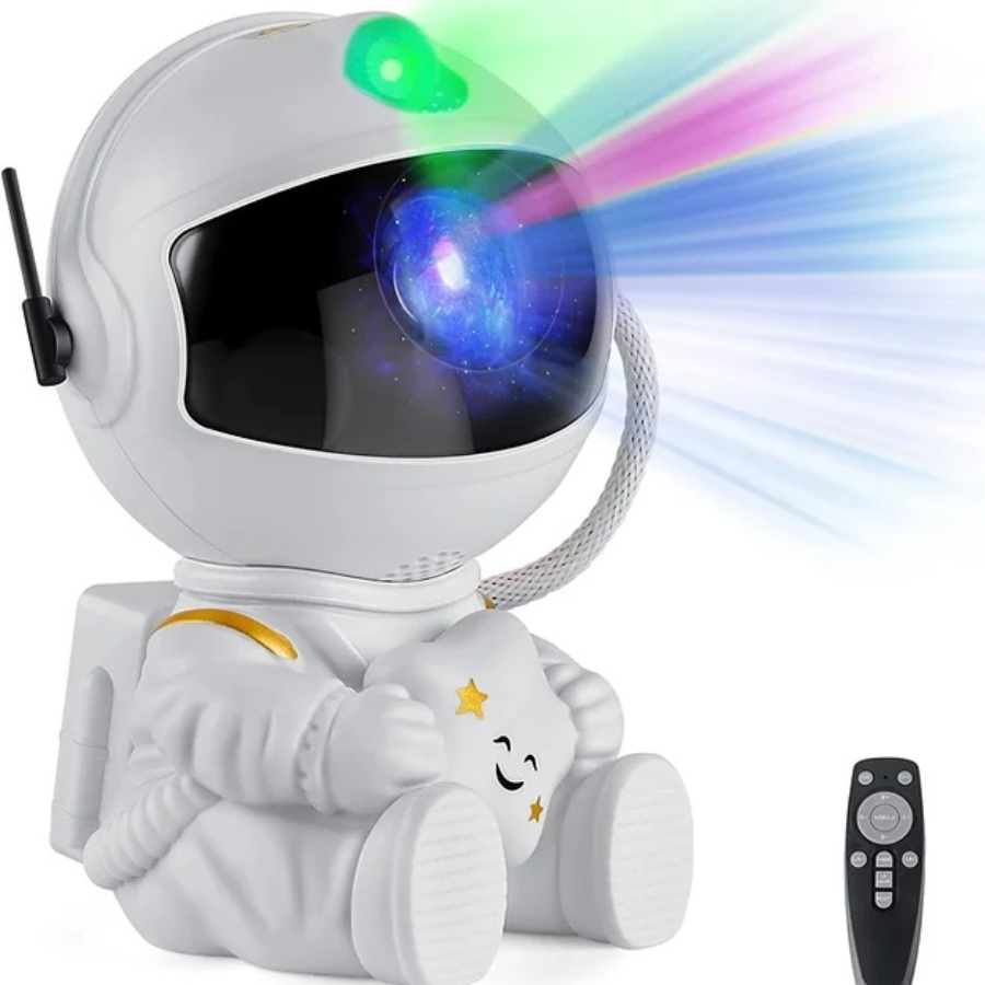 Proiector de stele model astronaut, reglare 360, Alb