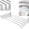 Uscător de rufe telescopic de perete din aluminiu, suport de uscare tip acordeon