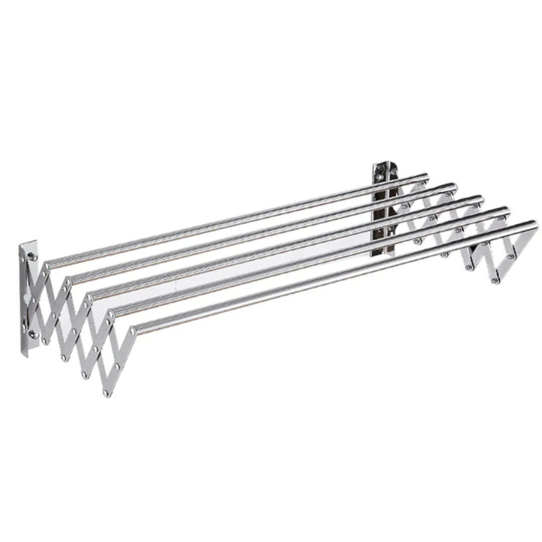 Uscător de rufe telescopic de perete din aluminiu, suport de uscare tip acordeon