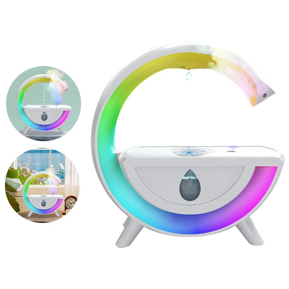 Umidificator difuzor aromoterapie, tehnologie Anti-Gravity, lumina ambientala