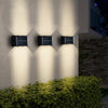 Set 2 lampi solare cu 10 LED, cu lumini bidirectionale, rezistente la apa