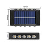 Set 2 lampi solare cu 10 LED, cu lumini bidirectionale, rezistente la apa