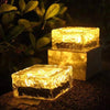 Lampa LED solara  tip cub de gheata, rezistenta la apa
