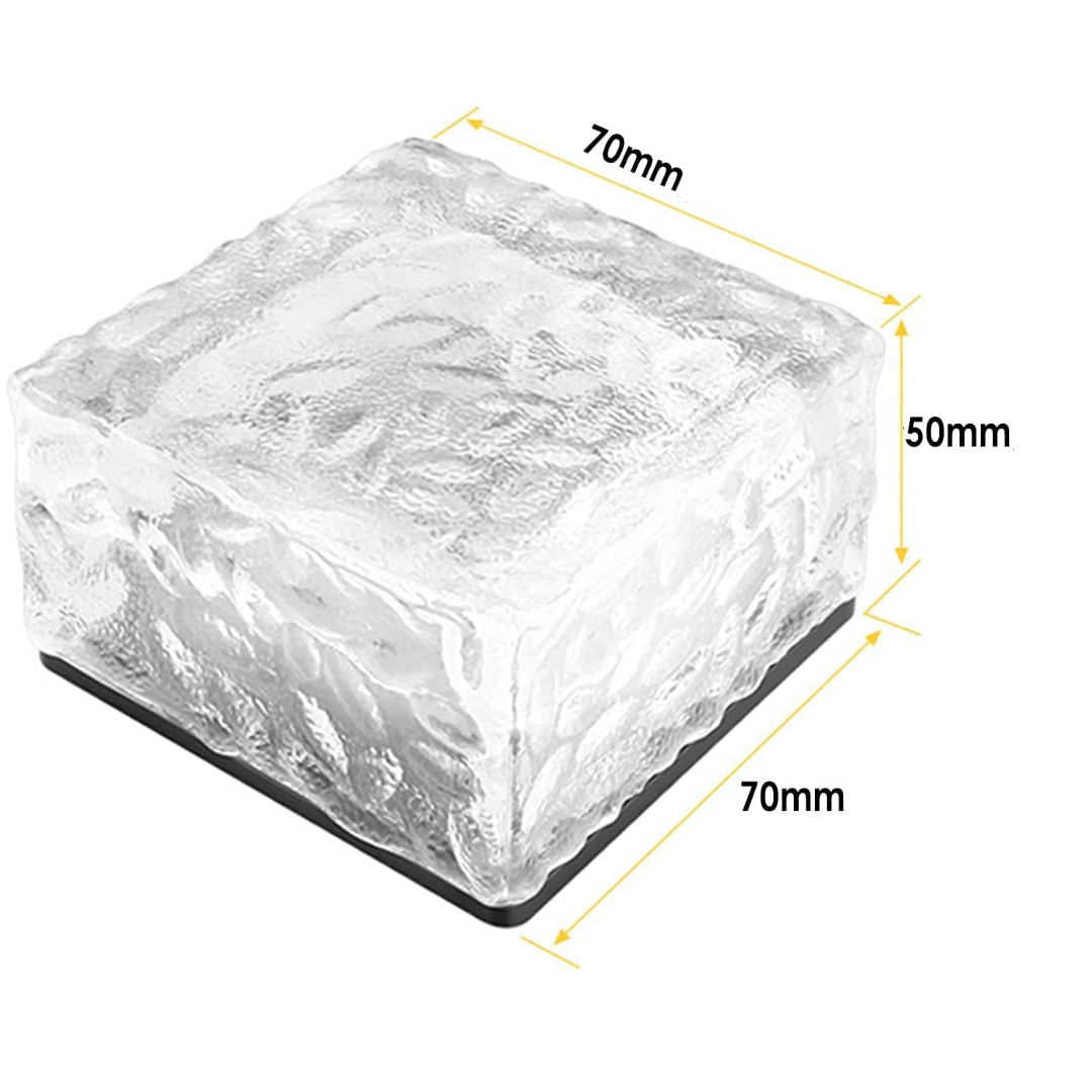 Lampa LED solara  tip cub de gheata, rezistenta la apa