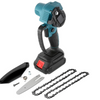 Mini Drujba electrica portabila de 8 inch, cu 2 acumulatori  si 2 lanturi de 8 inch
