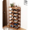 Organizator pentru incaltaminte, cu 7 etajere, maro 48 x 24 x 96 cm