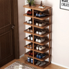 Organizator incaltaminte cu 8 etajere, maro 48 x 24 x 112 cm