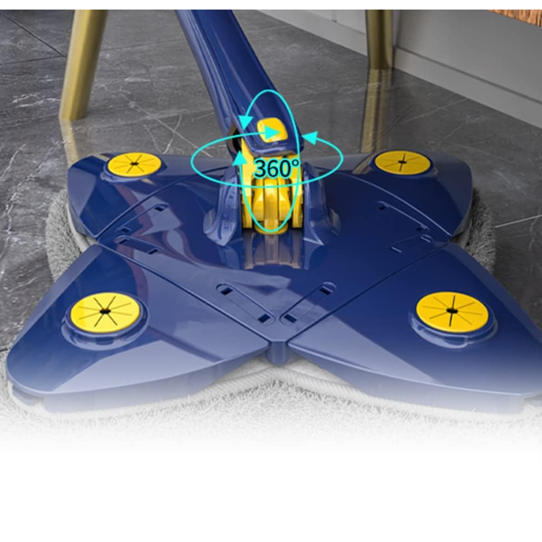 Mop reglabil rotativ la 360° cu stoarcere automată, uscat si umed