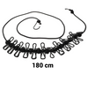 Franghie elastică retractabilă pentru uscarea rufelor, cu accesorii de agatat