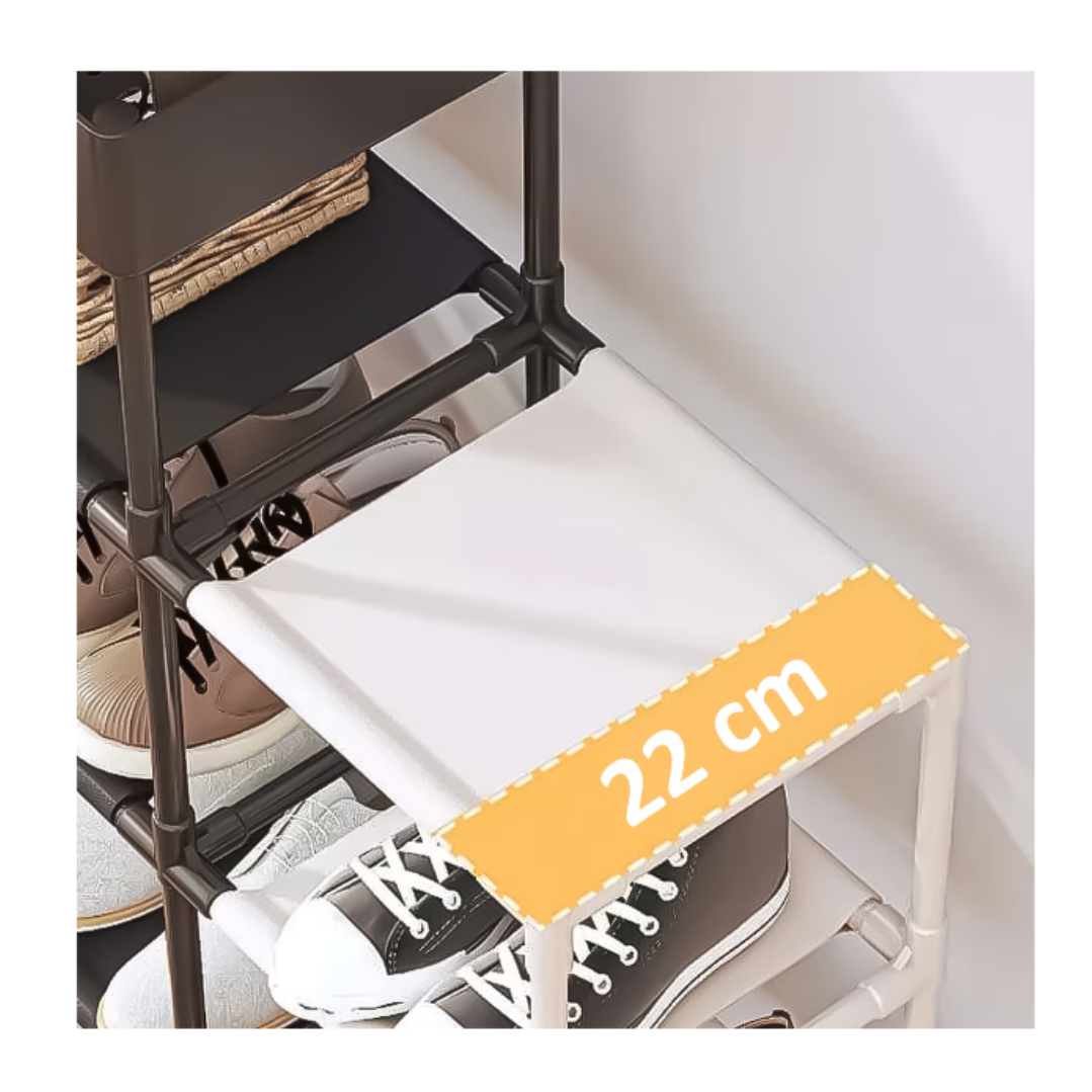 Raft spatios depozitare incaltaminte, cu 4 etajere