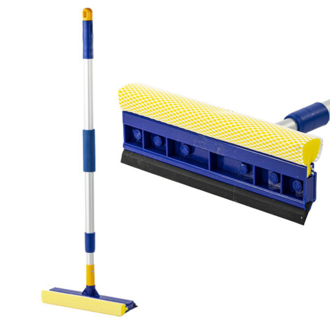Stergator mop cu maner extensibil si burete, pentru curatarea geamurilor
