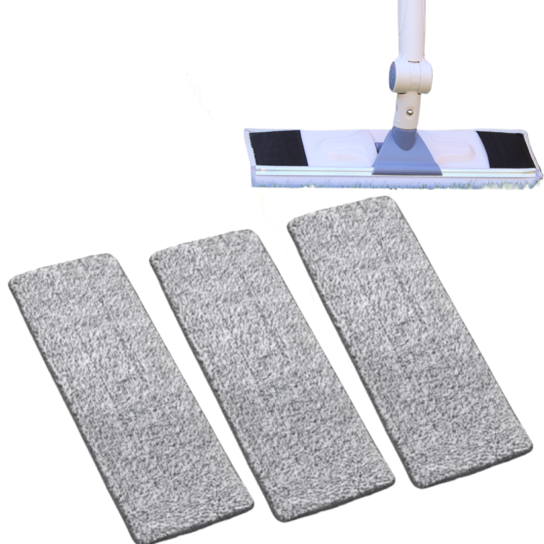 Set 3 x Rezerva microfibra pentru Mop 180 grade, cu racleta din silicon