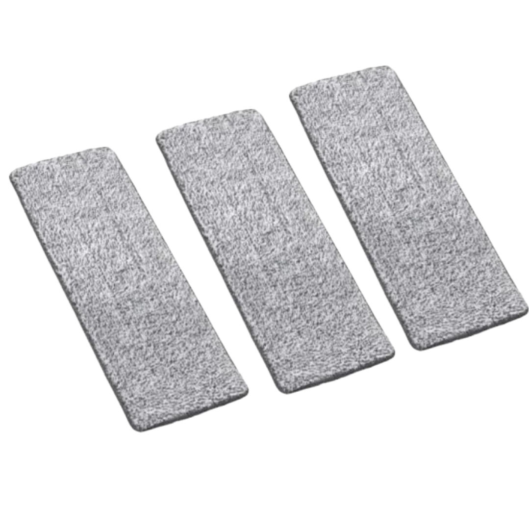Set 3 x Rezerva microfibra pentru Mop 180 grade, cu racleta din silicon