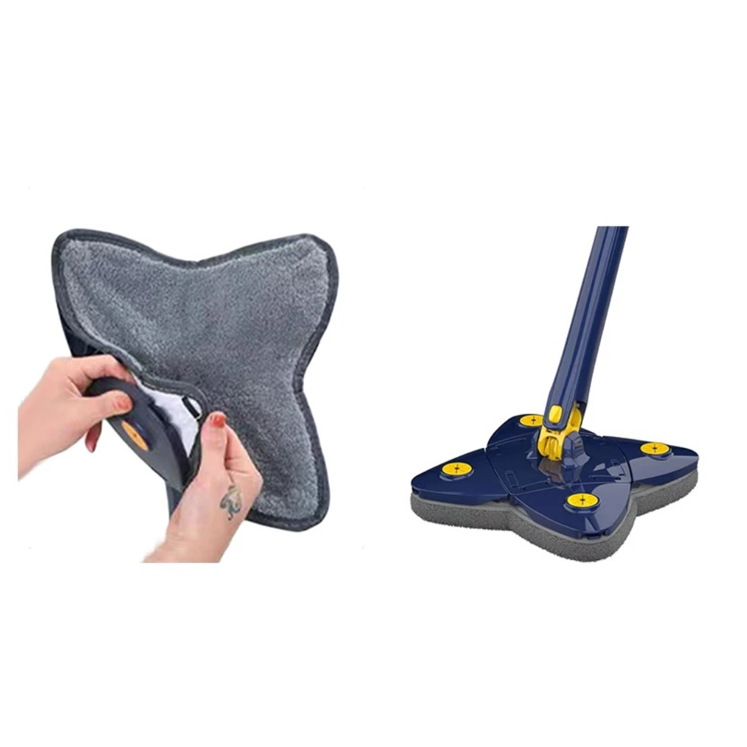 Set 3 x Rezerva Mop reglabil rotativ la 360° cu stoarcere automată