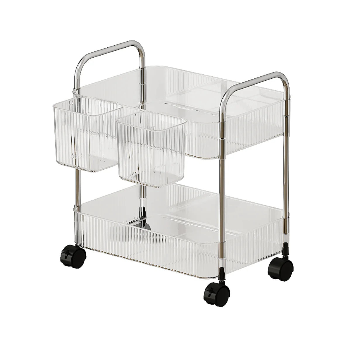 Cărucior mobil cu 2 nivele 35 x 23 x 44.4 cm
