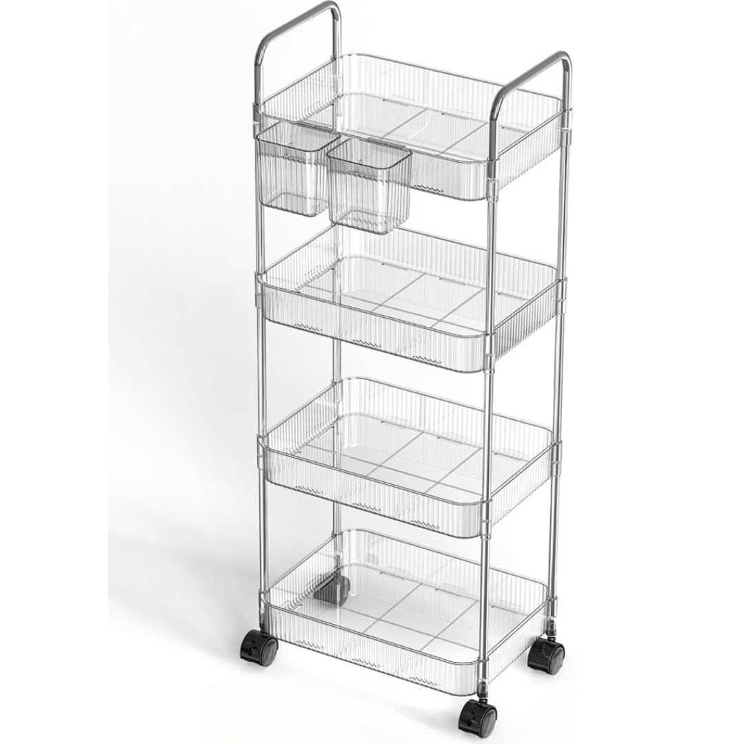 Cărucior mobil  cu 4 nivele 40 x 28.5 x 95 cm