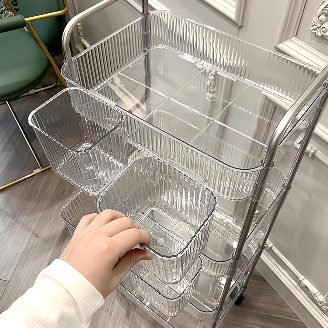 Cărucior mobil  cu 4 nivele 40 x 28.5 x 95 cm