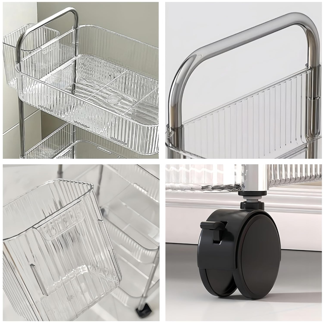 Cărucior mobil  cu 4 nivele 40 x 28.5 x 95 cm
