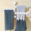Suport multifunctional pentru prosoape si umerase, cu 4 brate