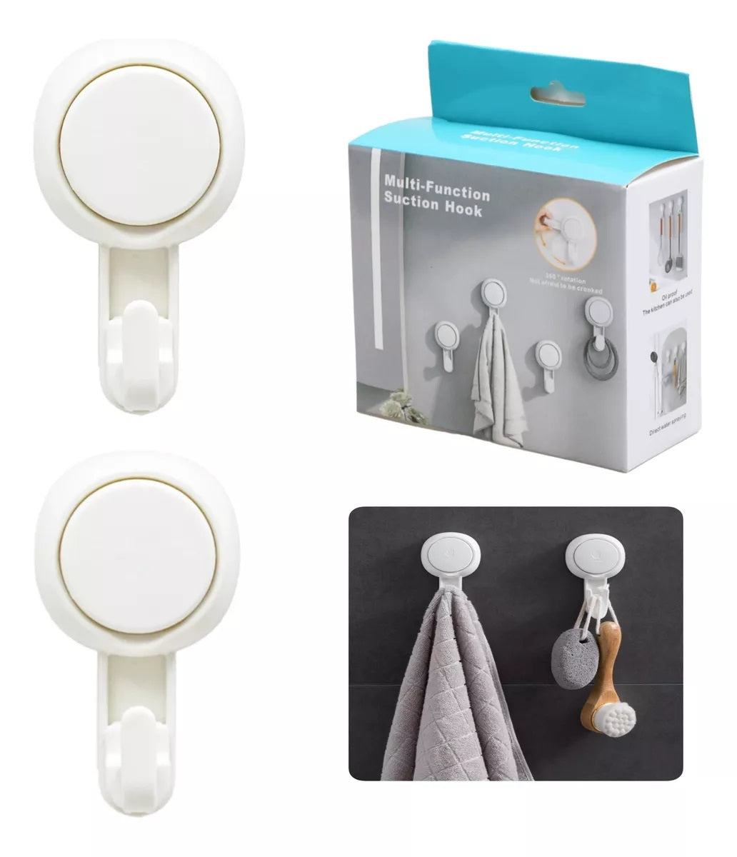 Set 2 carlige cu ventuza puternica de prindere, multifunctionale
