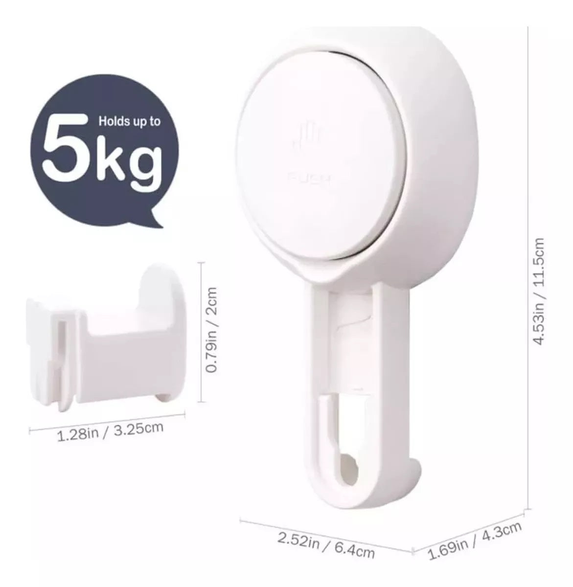 Set 2 carlige cu ventuza puternica de prindere, multifunctionale
