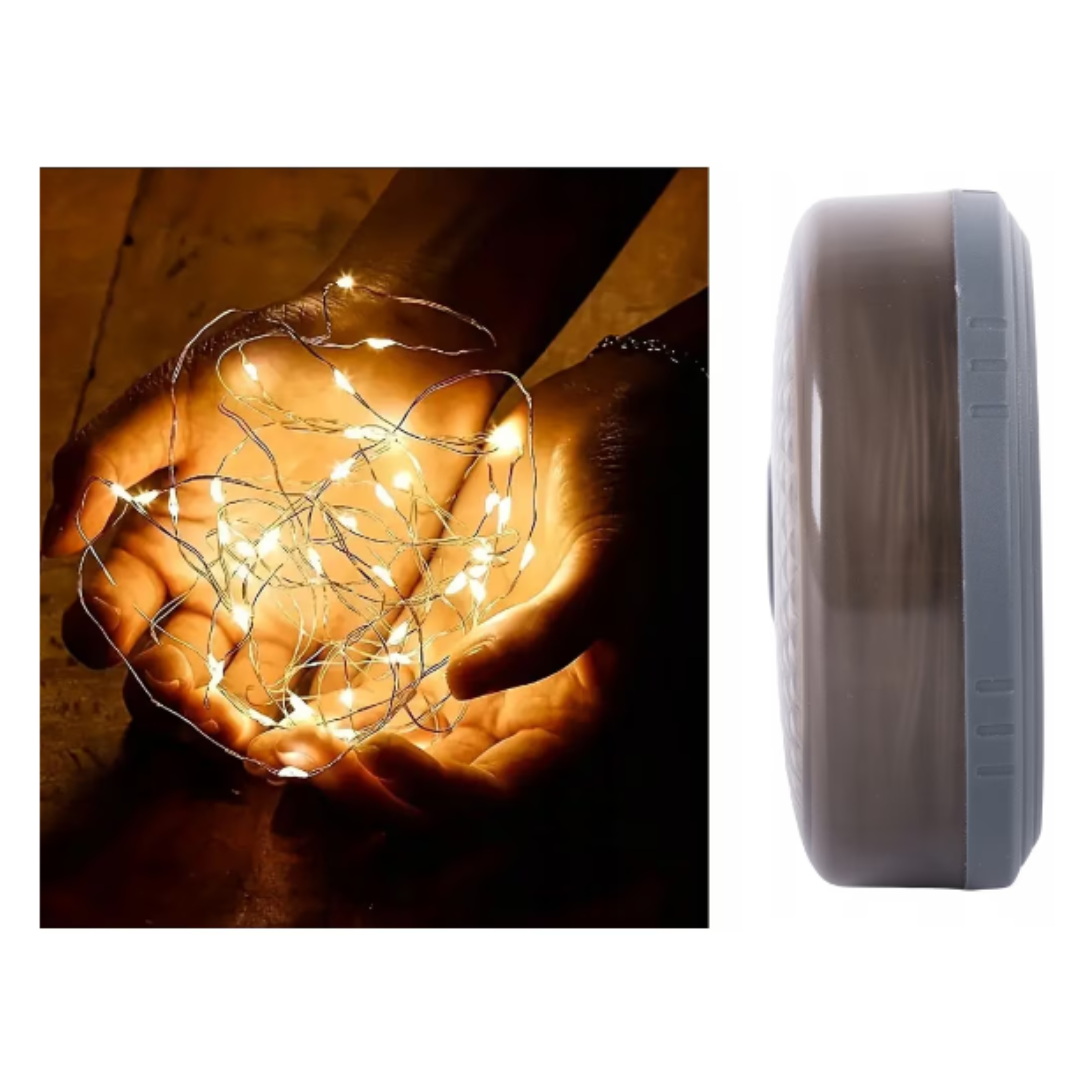 Ghirlanda luminoasa camping, lanterna, 8 moduri de iluminare si functie de baterie externa