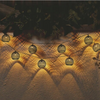Ghirlanda luminoasa, LED, 8 becuri, incarcare solara, lumina alb cald