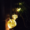 Ghirlanda luminoasa, LED, 8 becuri, incarcare solara, lumina alb cald