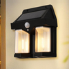 Lampă de perete de exterior dubla,  senzor de mișcare 3 moduri iluminare