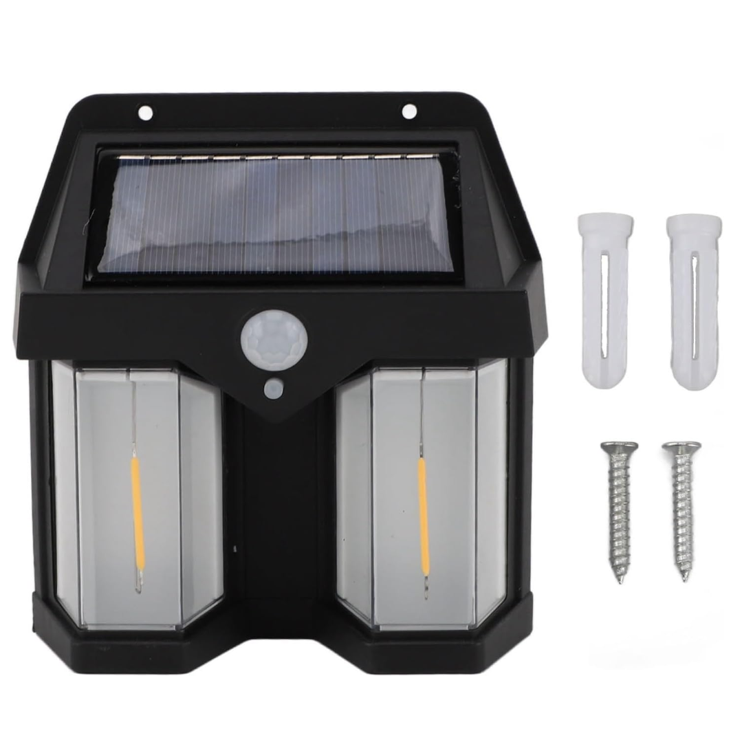 Lampă de perete de exterior dubla,  senzor de mișcare 3 moduri iluminare