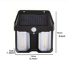 Lampă de perete de exterior dubla,  senzor de mișcare 3 moduri iluminare