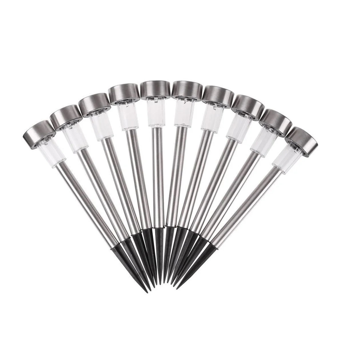 Set 10 Lampi solare de gradina tip tarus, alb cald