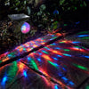 Proiector rotativ disco cu panou solar, control optic RGB