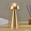 Lampa de masa metalica tip ciuperca, cu 3 culori reglabile prin atingere, argintiu si auriu