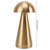 Lampa de masa metalica tip ciuperca, cu 3 culori reglabile prin atingere, argintiu si auriu